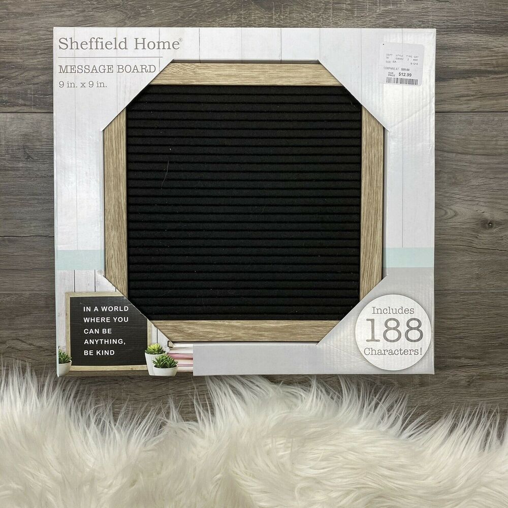 Sheffield Home Message Board 9" x 9" - NIB
